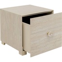 Side Table Travertino Drawer 45x45cm